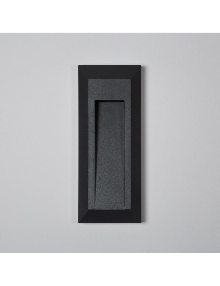 Balise LED Extérieure en Saillie Rectangulaire Gisli Noire