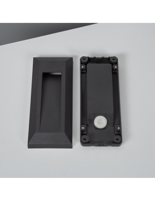 Balise LED Extérieure en Saillie Rectangulaire Gisli Noire