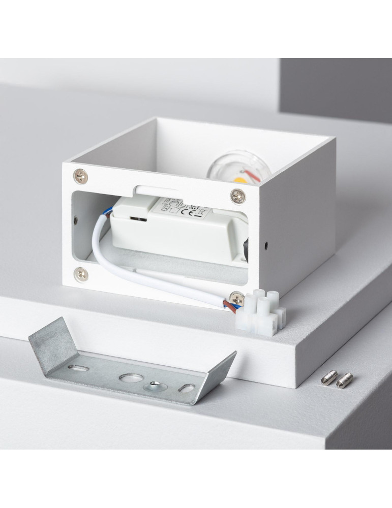 Applique Murale LED Aluminium Lico 6W Éclairage Double Face Blanche