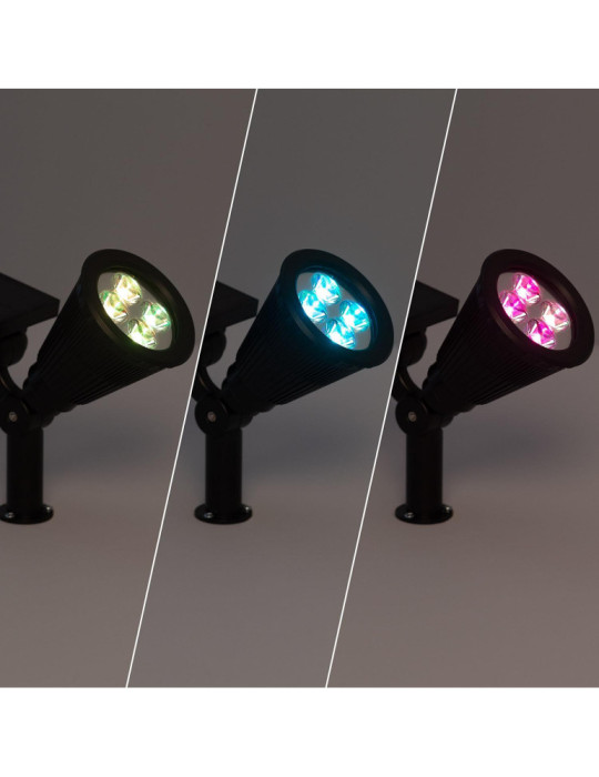 Spot LED Solaire Meillion RGB sur Piquet IP65