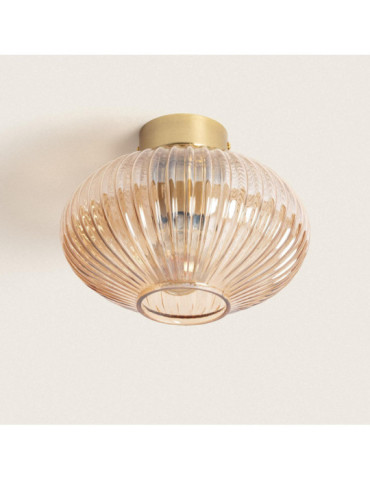 Plafonnier Métal et Verre Basile