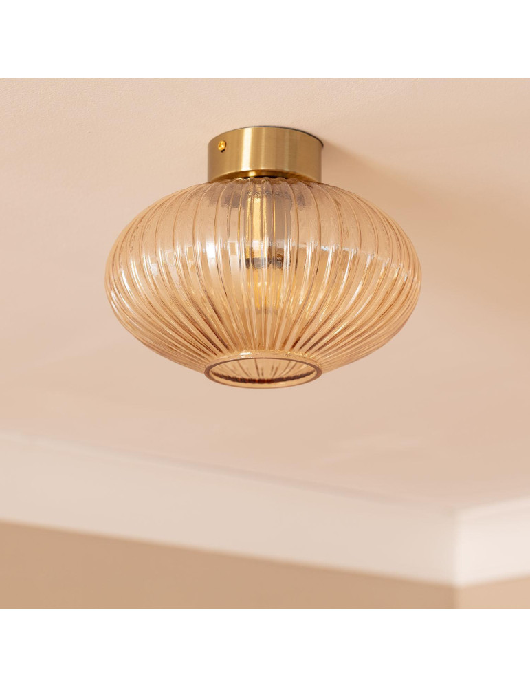 Plafonnier Métal et Verre Basile