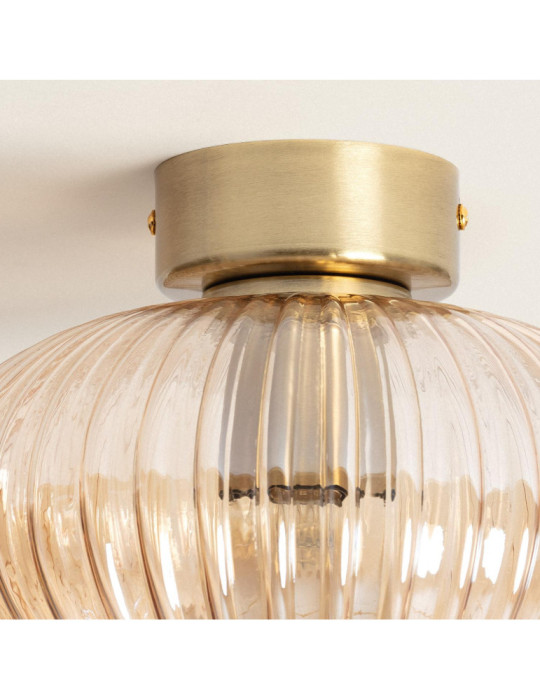 Plafonnier Métal et Verre Basile