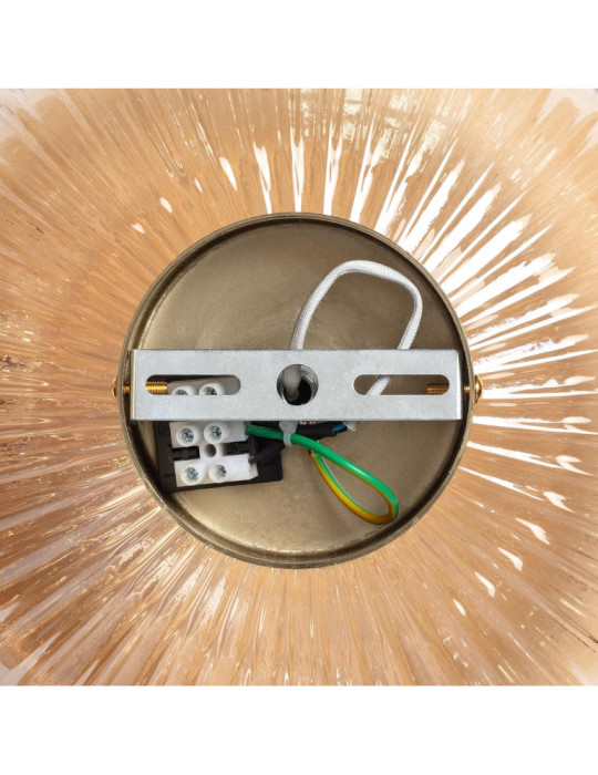 Plafonnier Métal et Verre Basile