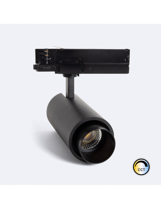 Spot LED Fasano Cylindre 30W pour Rail Triphasé Dimmable Noir
