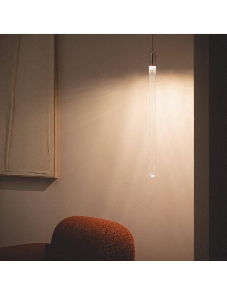 Suspension LED 2.5W Métal et Verre Slim Harold