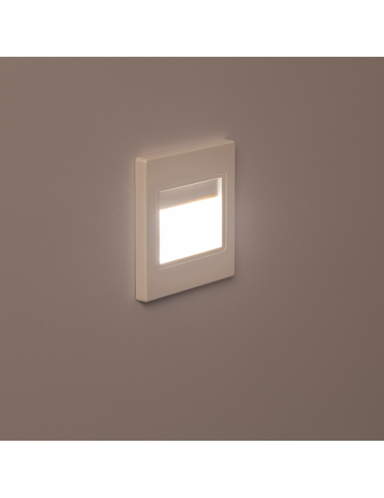 Balise LED 1.5W Encastrable au Mur Randy Blanche Balise LED 1.5W Encastrable au Mur Randy Blanche