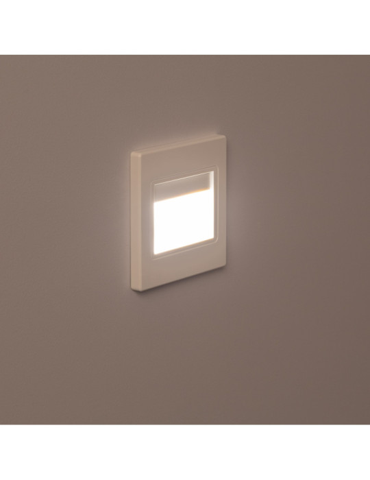 Balise LED 1.5W Encastrable au Mur Randy Blanche Balise LED 1.5W Encastrable au Mur Randy Blanche