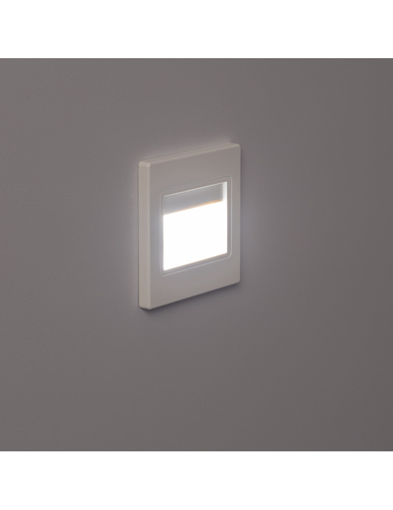 Balise LED 1.5W Encastrable au Mur Randy Blanche Balise LED 1.5W Encastrable au Mur Randy Blanche