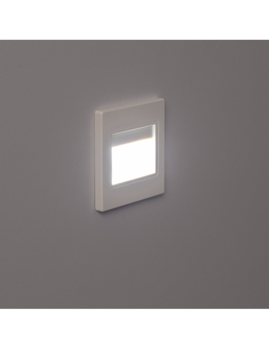 Balise LED 1.5W Encastrable au Mur Randy Blanche Balise LED 1.5W Encastrable au Mur Randy Blanche