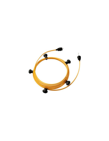Guirnalda Exterior Lumet System 7.5m con 5 Portalámparas E27 Negro Creative-Cables CATE27N075