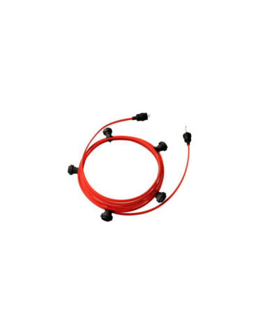Guirnalda Exterior Lumet System 7.5m con 5 Portalámparas E27 Negro Creative-Cables CATE27N075