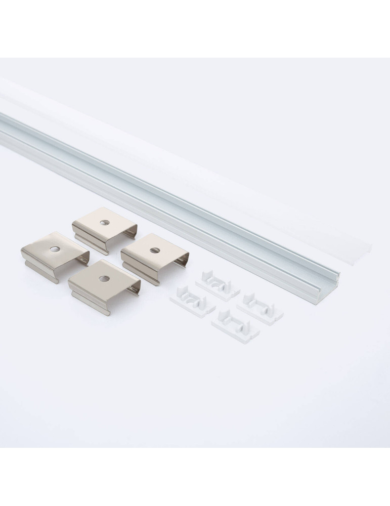 Profilé Aluminium en Saillie 2m pour Ruban LED jusqu'à 10 mm