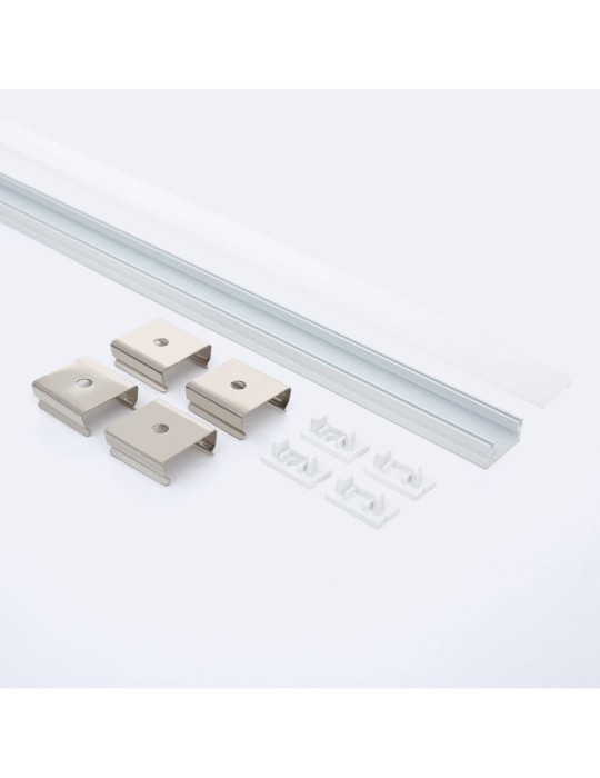 Profilé Aluminium en Saillie 2m pour Ruban LED jusqu'à 10 mm