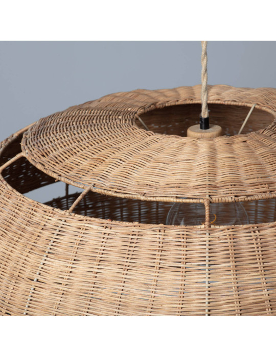 Suspension Rotin Oblate Bulang Ø800 mm ILUZZIA