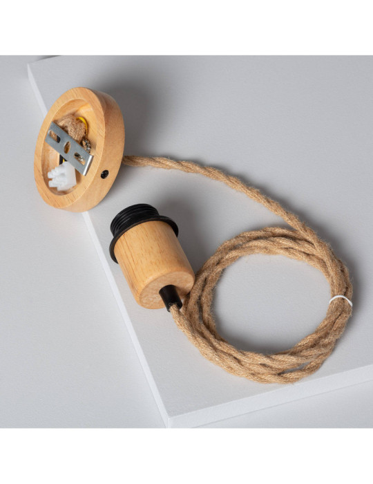 Suspension Rotin Oblate Bulang Ø800 mm ILUZZIA