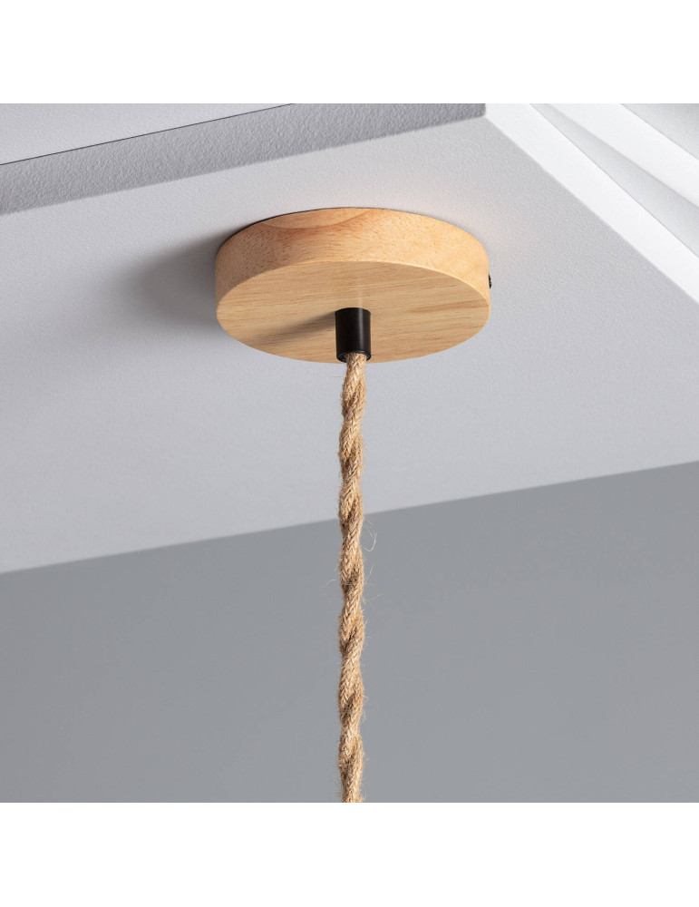 Suspension Rotin Oblate Bulang Ø800 mm ILUZZIA