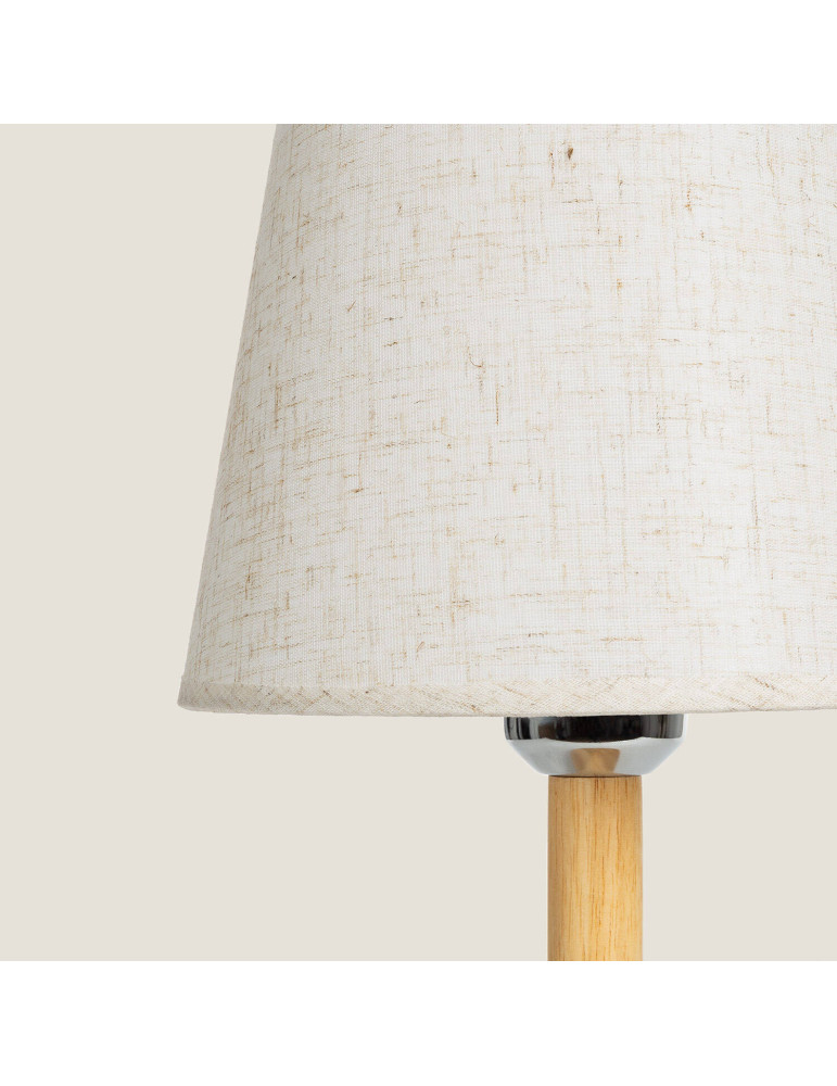 Lampe à Poser LED Bois 1W Portable avec Batterie USB Rechargeable Rowy