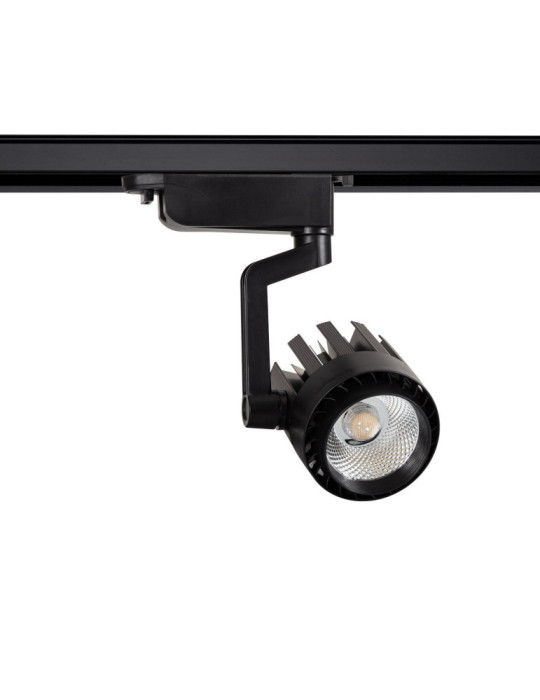 Spot LED sur Rail Monophasé 30W Dora Noir Spot LED sur Rail Monophasé 30W Dora Noir