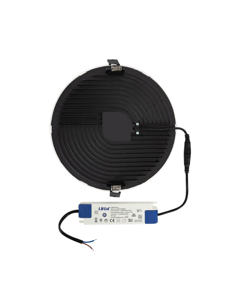 Dalle LED 30W Ronde High Lumen LIFUD Coupe Ø 205 mm