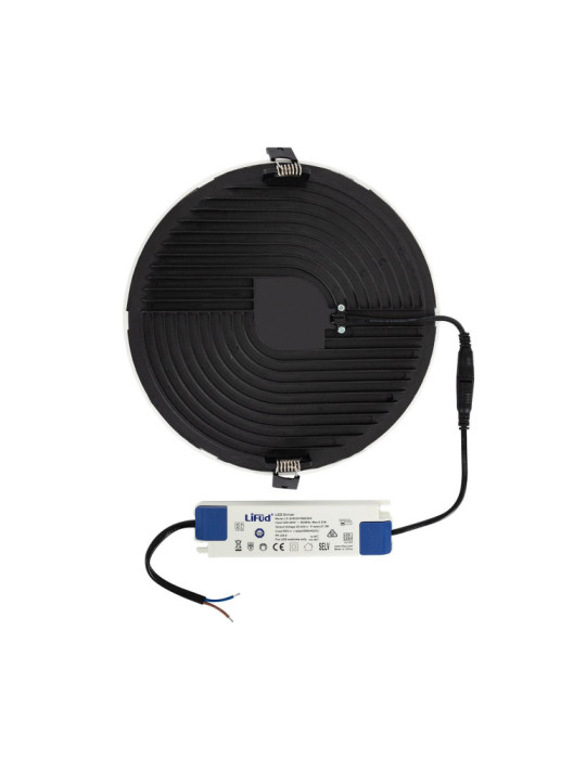 Dalle LED 30W Ronde High Lumen LIFUD Coupe Ø 205 mm