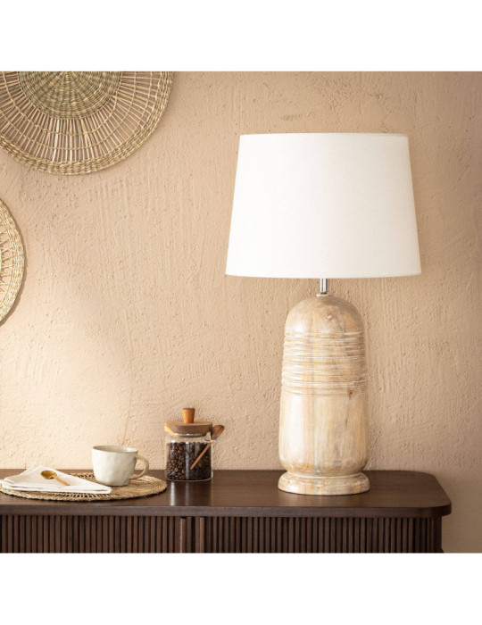 Lampe à Poser en bois Warsha ILUZZIA