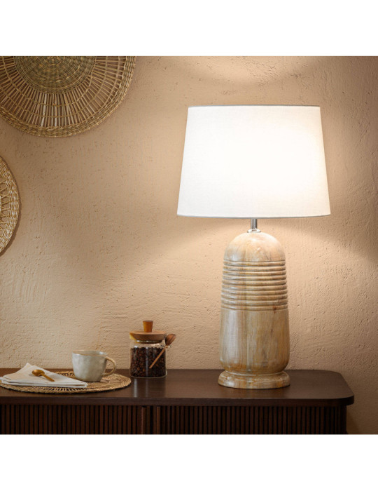 Lampe à Poser en bois Warsha ILUZZIA