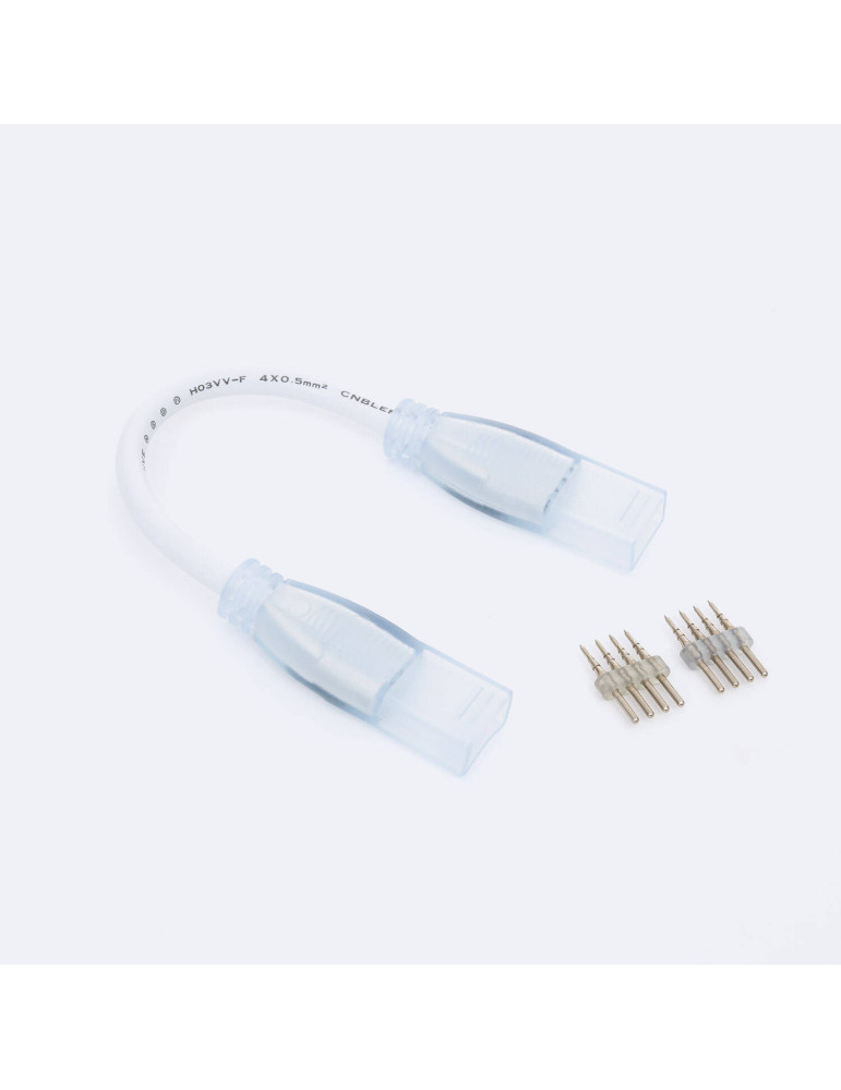 Connecteur Double avec Câble pour Ruban LED RGB 220V AC SMD IP65