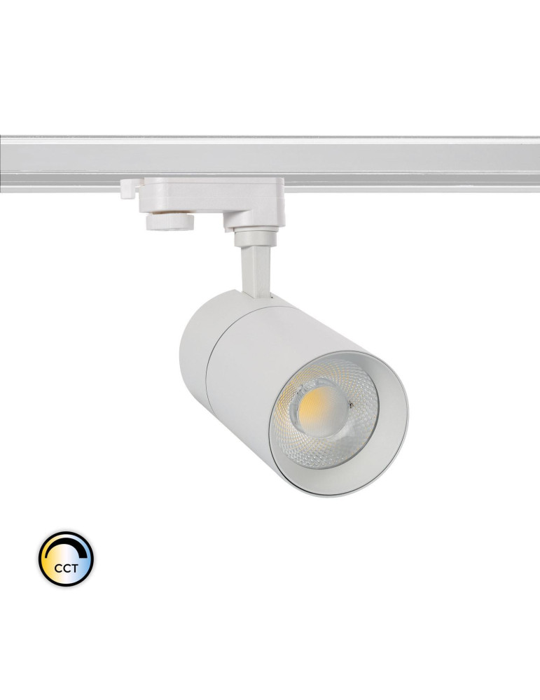 Spot LED sur Rail Triphasé 30W Dimmable Mallet CCT Spot LED sur Rail Triphasé 30W Dimmable Mallet CCT