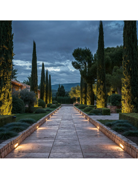 Balise LED Extérieure 7W Encastrable au Mur Rectangulaire Groult Noire