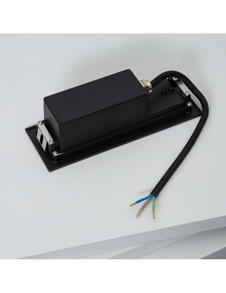 Balise LED Extérieure 7W Encastrable au Mur Rectangulaire Groult Noire