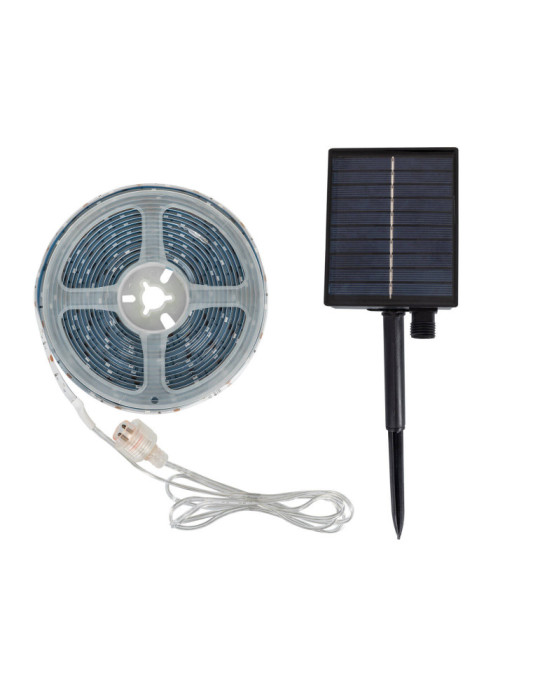 Ruban LED Extérieur Solaire 3.7V DC 30LED/m 5m IP65 Largeur 8mm coupe tous les 3cms