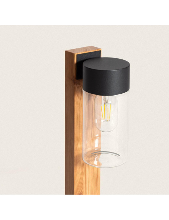 Balise Extérieure en Saillie sur Pied 50cm Acier Inoxydable et Verre Isoba