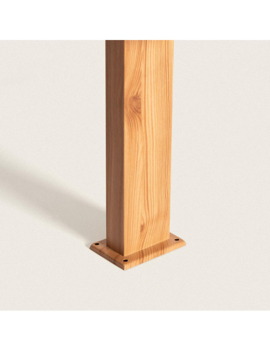 Balise Extérieure en Saillie sur Pied 50cm Acier Inoxydable et Verre Isoba