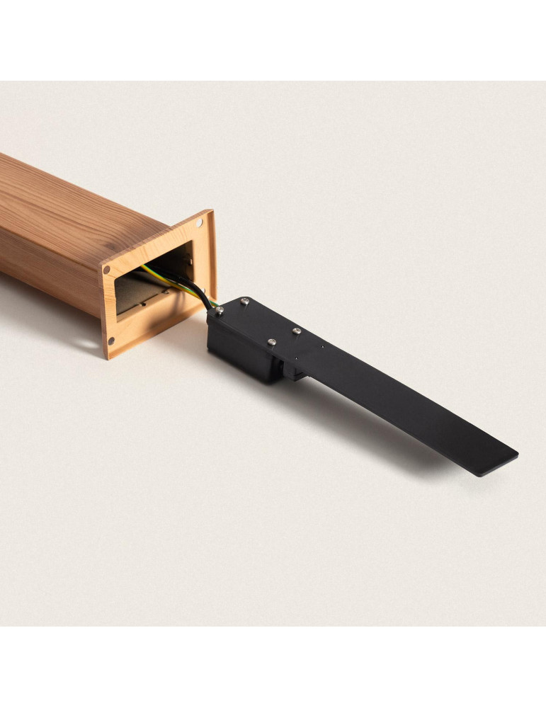 Balise Extérieure en Saillie sur Pied 50cm Acier Inoxydable et Verre Isoba