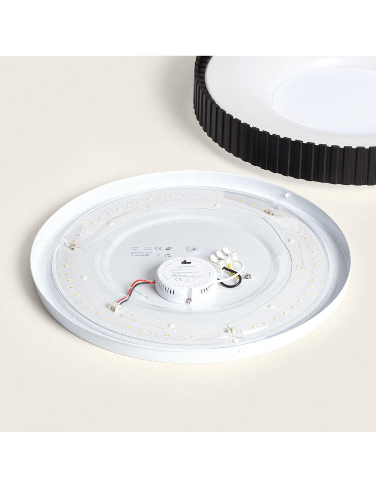 Plafonnier LED 24W Rond Métal CCT Selectionnable Guerin