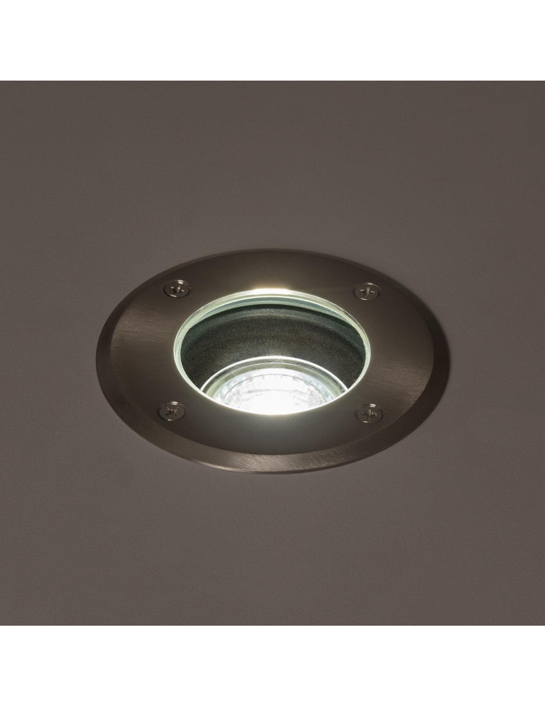 Spot Extérieur Rond Inox Encastrable au Sol pour GU10