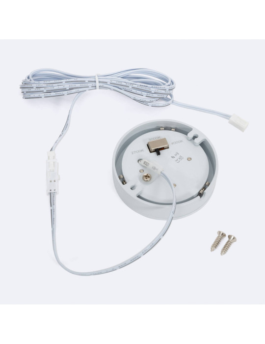 Plafonnier LED Bas de Meuble 3W 12V DC Rond Ø70 mm Coupe Ø57 mm