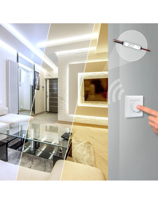 Contrôleur à Distance pour Variateur LED 1-10V et Triac RF Sans-Fil