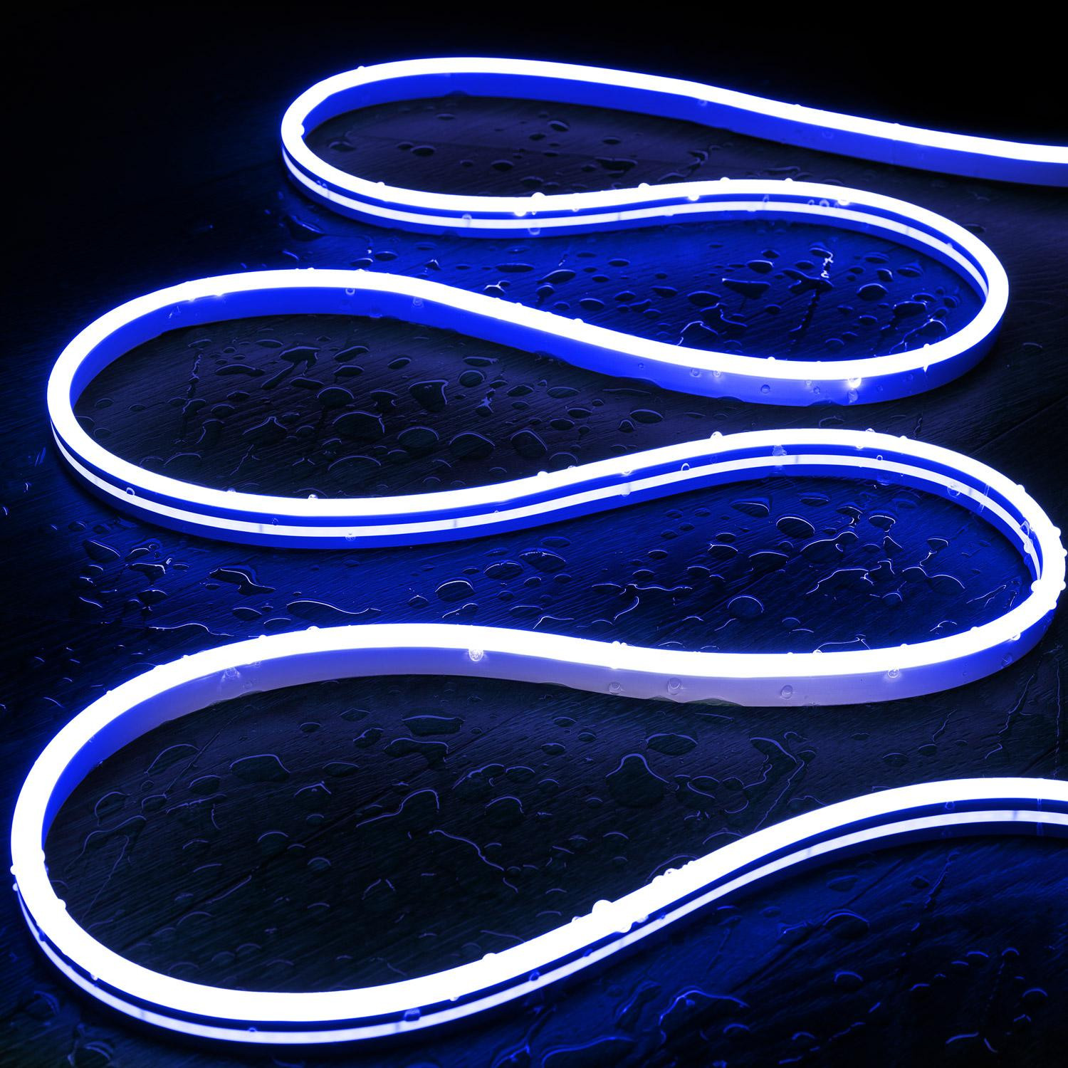 Gaine Néon LED 48V DC 120LED/m Bleu IP65 Coupe tous les 5 cm 2 m