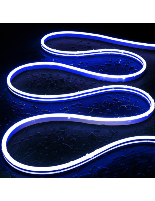 Gaine Néon LED 48V DC 120 LED/m Bleu IP65 sur Mesure Coupe tous les 5 cm Gaine Néon LED 48V DC 120 LED/m Bleu IP65 sur Mesure Coupe tous les 5 cm