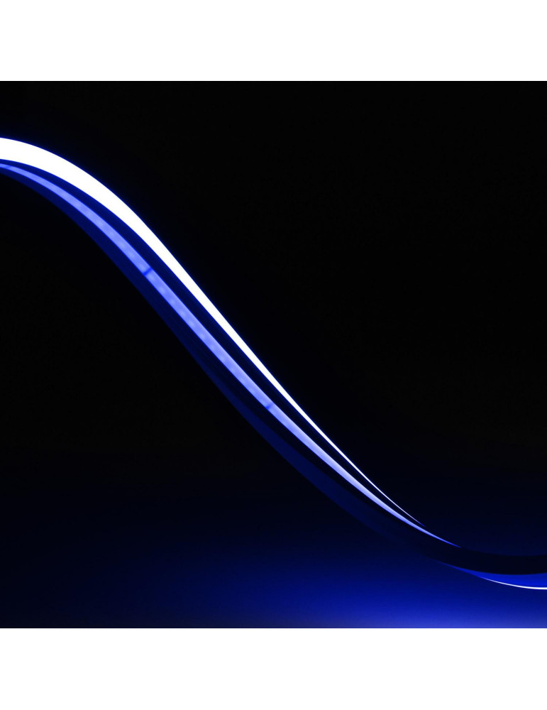 Gaine Néon LED 48V DC 120 LED/m Bleu IP65 sur Mesure Coupe tous les 5 cm