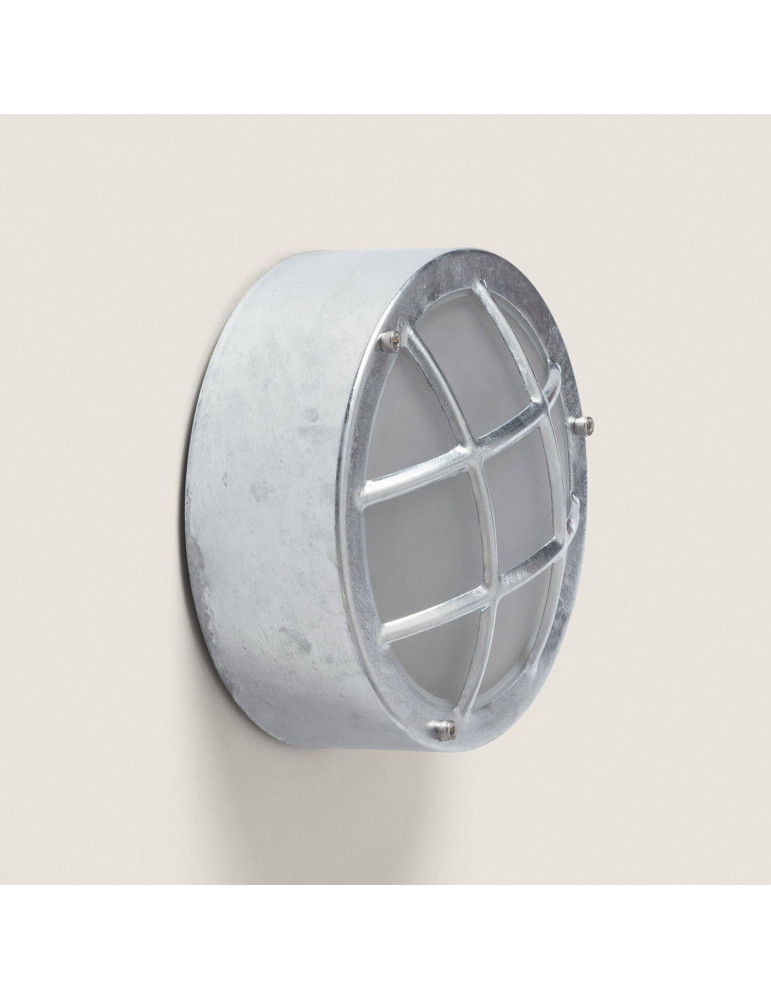 Plafonnier Extérieur Rond Ø200 mm Hublot Acier Galvanisé Coastal Fjord Plafonnier Extérieur Rond Ø200 mm Hublot Acier Galvanisé Coastal Fjord