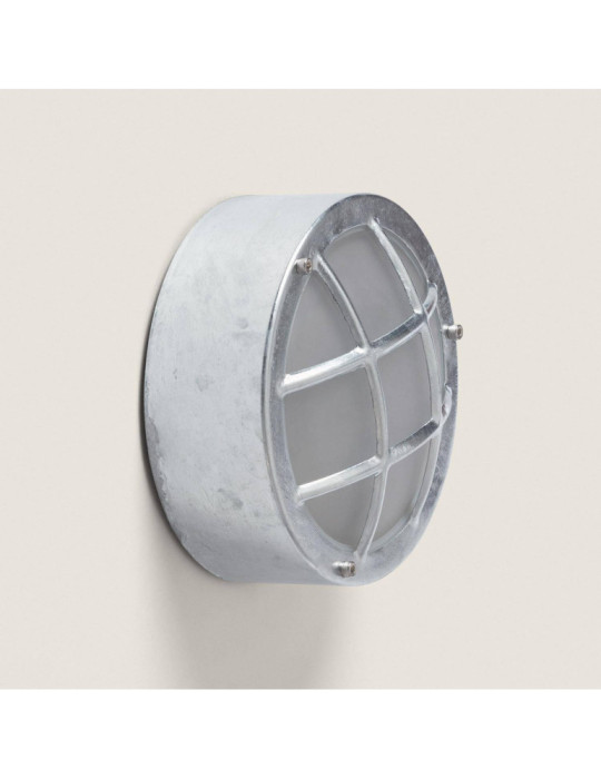 Plafonnier Extérieur Rond Ø200 mm Hublot Acier Galvanisé Coastal Fjord Plafonnier Extérieur Rond Ø200 mm Hublot Acier Galvanisé Coastal Fjord