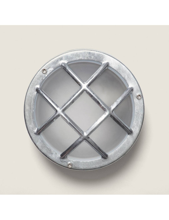 Plafonnier Extérieur Rond Ø200 mm Hublot Acier Galvanisé Coastal Fjord