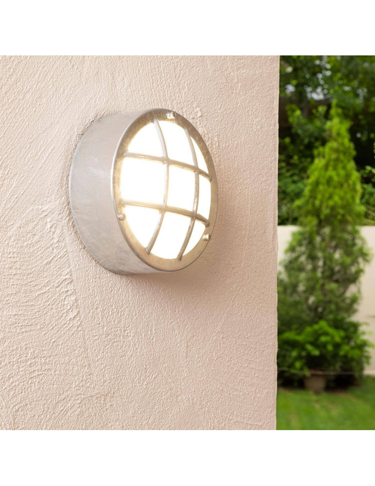 Plafonnier Extérieur Rond Ø200 mm Hublot Acier Galvanisé Coastal Fjord