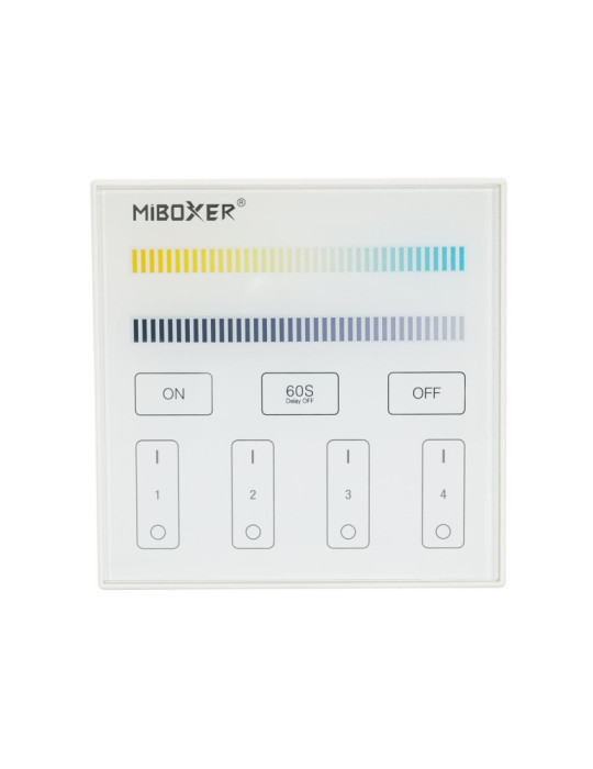 Télécommande Murale RF 220-240V AC pour Variateur LED CCT 4 Zones RF MiBoxer T2