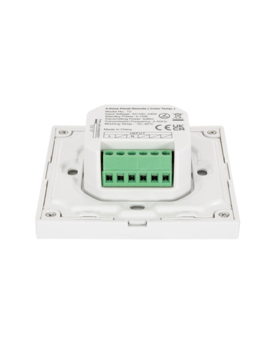 Télécommande Murale RF 220-240V AC pour Variateur LED CCT 4 Zones RF MiBoxer T2
