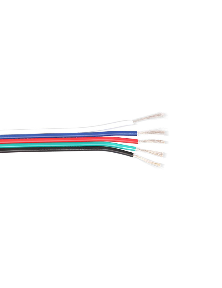 Rouleau 100m Gaine Câble Électrique Plat 0.5mm² pour Ruban LED