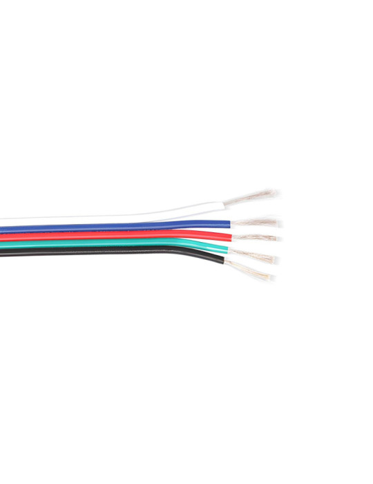 Rouleau 100m Gaine Câble Électrique Plat 0.5mm² pour Ruban LED